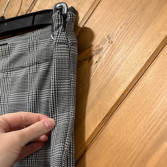 Grey Plaid Flare Pants Small - Picture 3 of 4